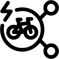 Electric Bike Users Connect 2 Icon from Ultimate Regular Set