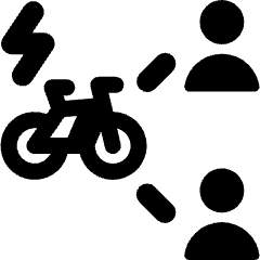 Electric Bike Users Connect 3 Icon from Ultimate Bold Set