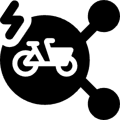 Electric Cargo Bike Users 1 Icon from Ultimate Bold Set