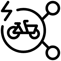 Electric Cargo Bike Users 1 Icon from Ultimate Light Set