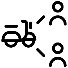 Scooter Users Connect 1 Icon from Ultimate Light Set