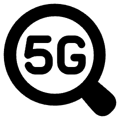 5g Search Icon from Plump Solid Set