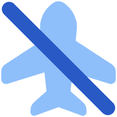 Airplane Disabled Icon from Plump Flat Set