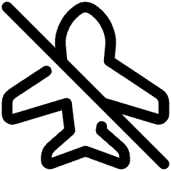 Airplane Disabled Icon from Plump Line Set