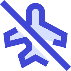 Airplane Disabled Icon from Sharp Duo Set