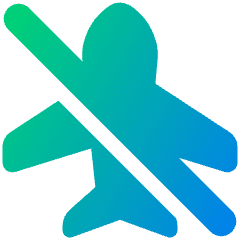 Airplane Disabled Icon from Plump Gradient Set