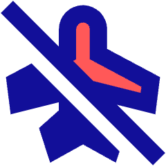 Airplane Disabled Icon from Sharp Pop Set