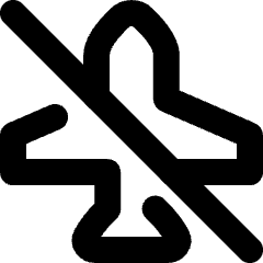 Airplane Disabled Icon from Micro Line Set