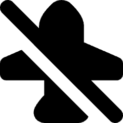 Airplane Disabled Icon from Micro Solid Set