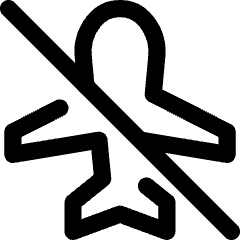 Airplane Disabled Icon from Core Line Set