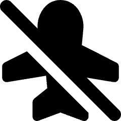 Airplane Disabled Icon from Core Solid Set