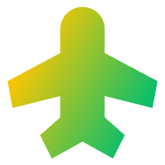 Airplane Enabled Icon from Sharp Gradient Set