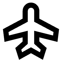 Airplane Enabled Icon from Sharp Line Set