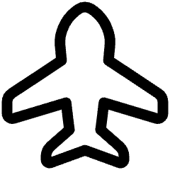 Airplane Enabled Icon from Plump Line Set