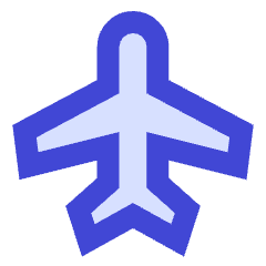 Airplane Enabled Icon from Sharp Duo Set