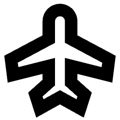 Airplane Enabled Icon from Sharp Remix Set