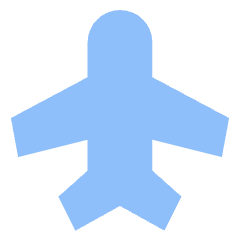 Airplane Enabled Icon from Sharp Flat Set