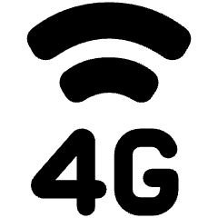 Cellular Network 4g Icon from Plump Solid Set