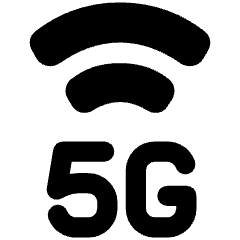Cellular Network 5g Icon from Plump Solid Set