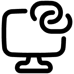 Desktop Personal Hotspot Icon from Plump Line Set