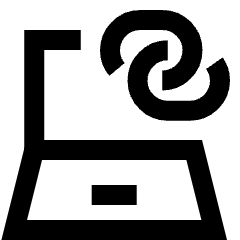 Laptop Personal Hotspot Icon from Sharp Line Set