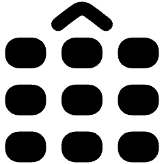 Phone Numpad Up Icon from Plump Remix Set