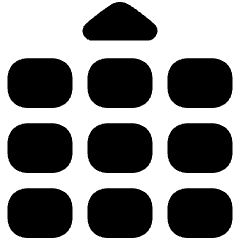 Phone Numpad Up Icon from Plump Solid Set