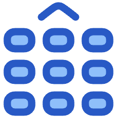 Phone Numpad Up Icon from Plump Duo Set