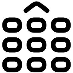Phone Numpad Up Icon from Plump Line Set