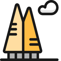 Modern Architecture Cloud Icon from Ultimate Colors Set