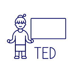 Educating Talk 4 Illustration from UX Line Set