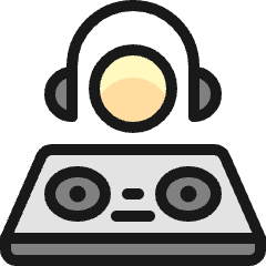 Modern Music Dj Icon from Ultimate Colors Set