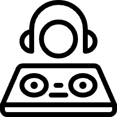 Modern Music Dj Icon from Ultimate Light Set