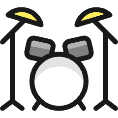 Modern Music Drums Icon from Ultimate Colors Set