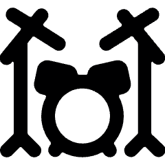 Modern Music Drums Icon from Ultimate Bold Set