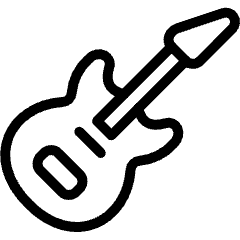 Modern Music Electric Guitar Icon from Ultimate Light Set