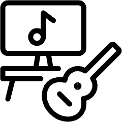 Modern Music Guitar Icon from Ultimate Light Set