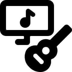Modern Music Guitar Icon from Ultimate Bold Set