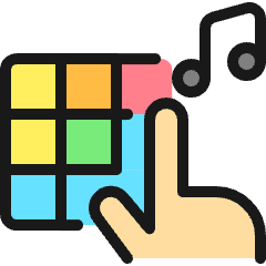 Modern Music Mix Touch Icon from Ultimate Colors Set