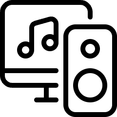 Modern Music Monitor Speaker Icon from Ultimate Light Set