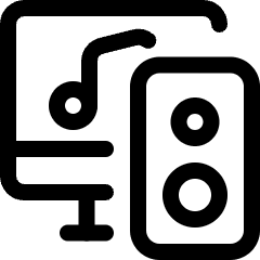 Modern Music Monitor Speaker Icon from Ultimate Regular Set
