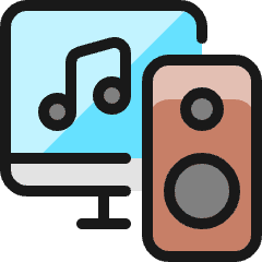 Modern Music Monitor Speaker Icon from Ultimate Colors Set