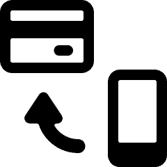 Cashless Payment Card Top Up Smartphone Icon from Ultimate Bold Set