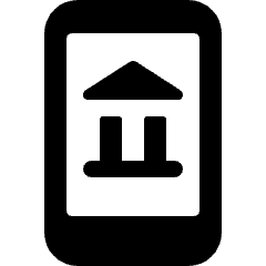 Cashless Payment E Banking Smartphone Icon from Ultimate Bold Set