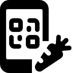 Cashless Payment Market Carrot Qr Smartphone Icon from Ultimate Bold Set