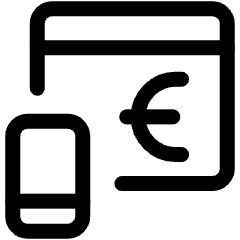 Cashless Payment Online Transfer Browser Euro Icon from Ultimate Regular Set