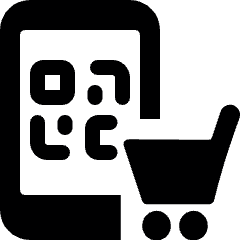 Cashless Payment Qr Code Trolley Cart Icon from Ultimate Bold Set