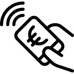 Contactless Payment Euro Icon from Ultimate Light Set