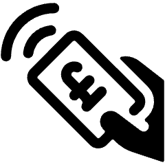 Contactless Payment Pound Icon from Ultimate Bold Set