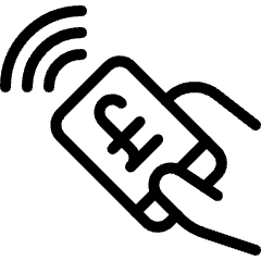 Contactless Payment Pound Icon from Ultimate Light Set